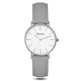 elysian-zilveren-dames-horloge-wit-plaat-grijs-klassiek-leder-horlogeband-ELY02210-front