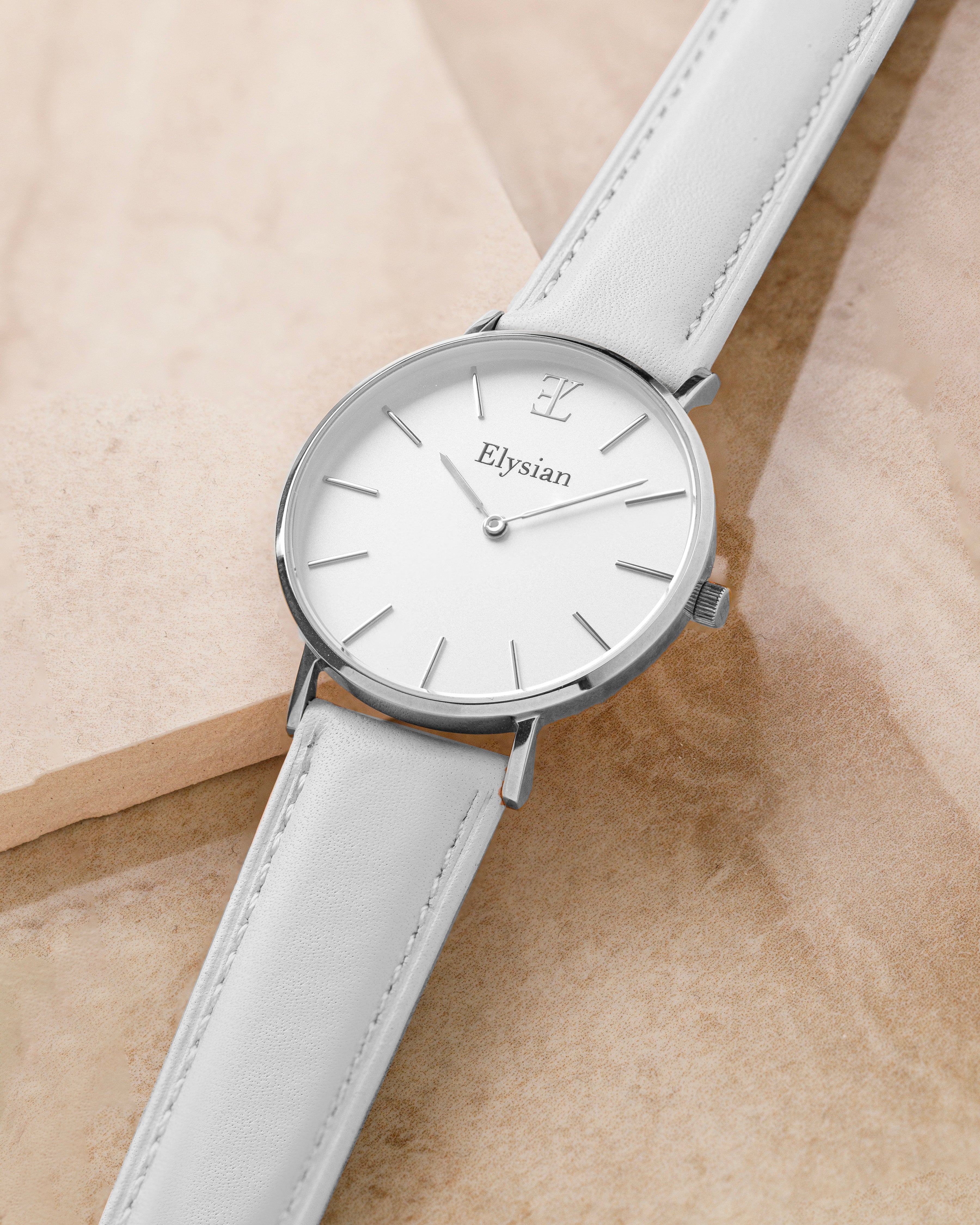 elysian-zilveren-dames-horloge-wit-plaat-wit-klassiek-leder-horlogeband-ELY02230-detail2