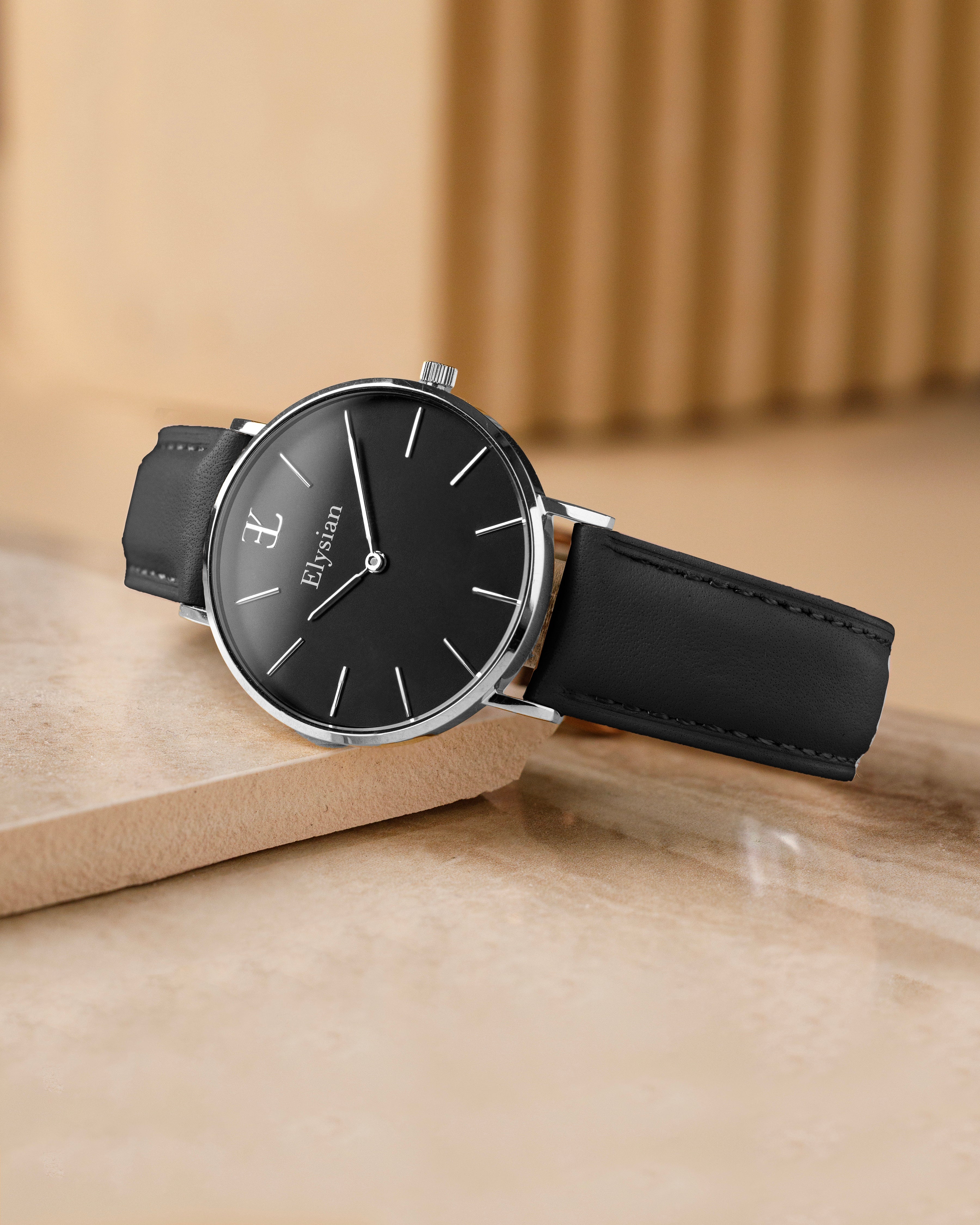 elysian-zilveren-dames-horloge-zwart-plaat-zwart-klassiek-leder-horlogeband-ELY02100-detail2