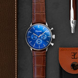 elysian-zilveren-heren-horloge-blauw-plaat-bruin-croco-horlogeband-extra1