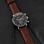elysian-zilveren-heren-horloge-zwart-plaat-bruin-croco-horlogeband-second