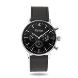 elysian-zilveren-heren-horloge-zwart-plaat-zwart-vintage-leder-horlogeband-ELYWM01120-front